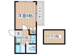 アップルハウス銀杏町B棟の物件間取画像